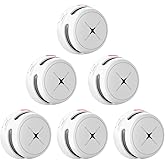 AEGISLINK Smoke Detector 10-Year Battery with Test/Silence Button, Fire Alarm with Photoelectric Sensor, Low Battery Warning,