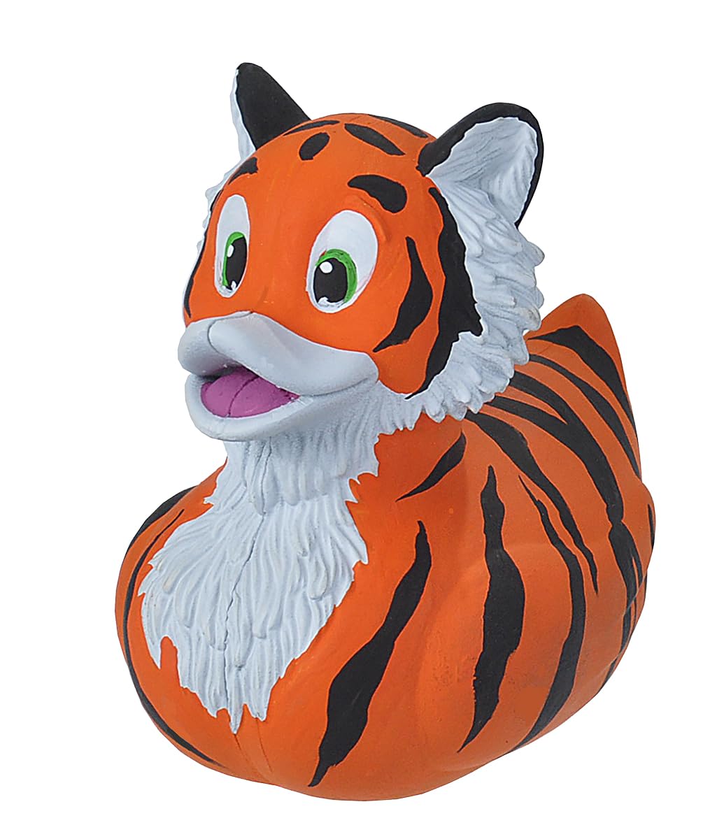 Wild Republic Rubber Duck, Tiger, Gift for Kids, Great Gift for Kids and Adults, 4 inches