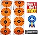 EasyShot Shooting Target Stickers-Adhesive Gun Targets for Shooting Targets for Rifle, Pistol, Air Pellet, Airsoft Guns Sticker BB Targets for Range Practice (4 Inch Orange Target Stickers 200pcs)