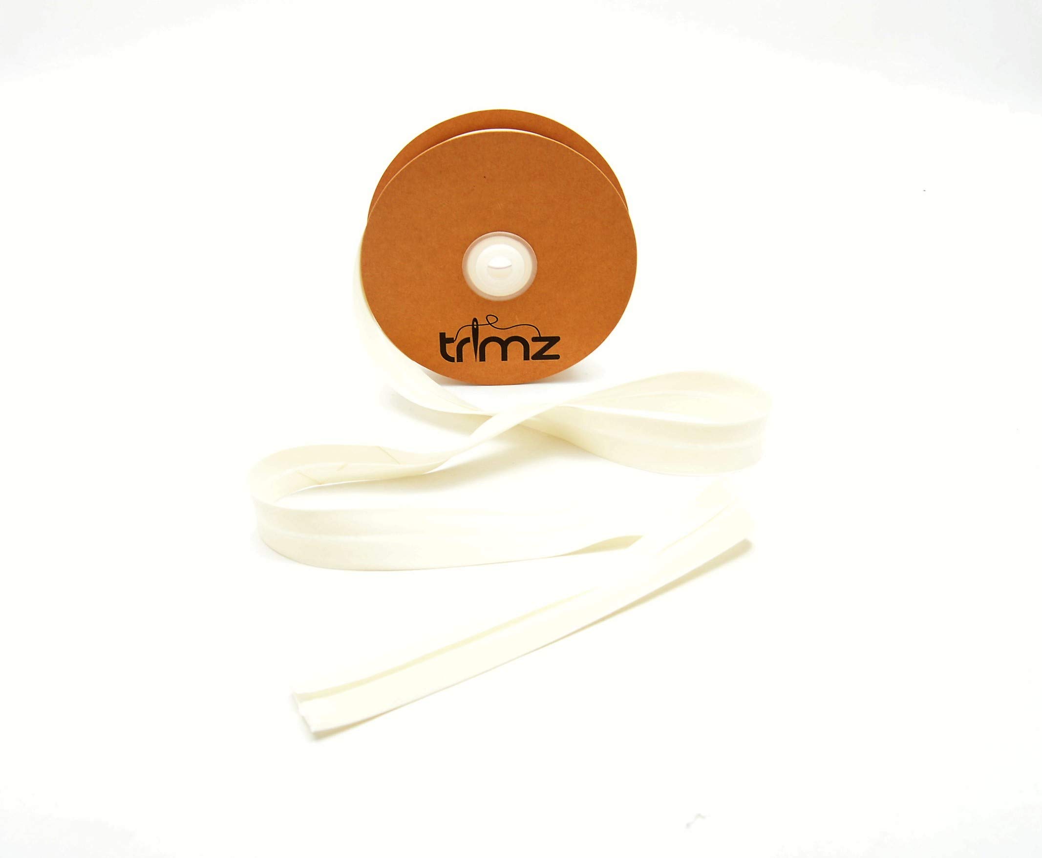 Trimz Poly Cotton Bias Binding, Ivory, 25mm x 20m