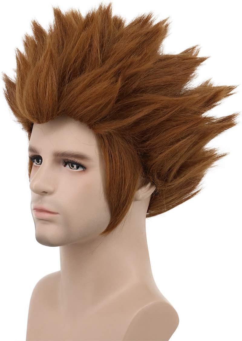 Karlery Mens Short Straight Dark Brown Wig Halloween Costume Cosplay Party Wig - Image 3
