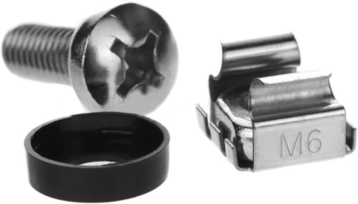 Lancher 60Pack M6 x 16mm Screws and Cage Nuts for Server
