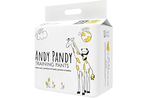 Andy Pandy Training Pant Diapers for Unisex Kids Toddlers - 3T (X-Large), 29-37 lbs - White, 22 Count (Non-Adult)
