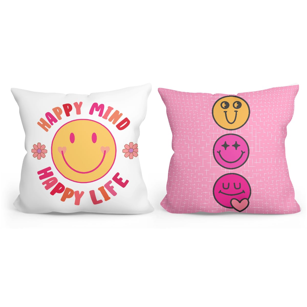 Photo 1 of 2 PCs Pillow Covers, Inspirational Throw Pillow Covers 18x18, Positive Affirmations Motivational Decor Pillow Cases Decorative Cushion Covers Pillowcase Teen Girls Bedroom Decor for Car Couch Bed