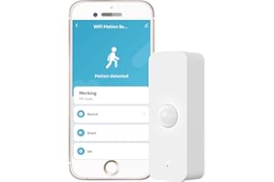 SENCKIT WiFi PIR Motion Sensor: Smart Indoor Motion Detector with App Notification Alerts & Records, Battery Included, Infrared Movement Detector for Remote Monitor and Home Automation (1-Pack)