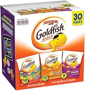 Image of Pepperidge Farm, Goldfish, Crackers, Classic Mix, 29 oz, Variety Pack, Box, Snack Packs, Pack Of 30