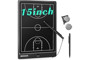 Newnaivete Electronic Basketball Coach Board - Premium Tactical Marker Board with Large LCD Screen and Stylus Pen, Digital Rechargeable Basketball Training Equipment for Coach and Game Plan