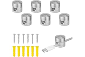6 Pcs Anchors for Desk Organization, Charger Management Clips Metal Holders for Cords Sturdy Aluminum Wire Organizer for Home