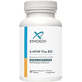 XYMOGEN 5-MTHF Plus B12 - Biologically Active L Methylfolate Supplement - Support Methylation & Nervous System Health - Great-Tasting Cherry Flavor (30 Quick-Dissolve Tablets)