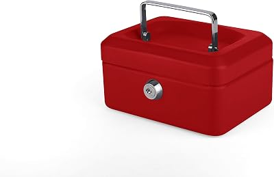 Pavo 8011861 6 Inch Cash Box Red Brand New Office Security