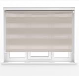 Caecus Taupe Day and Night Zebra Roller Blind 60cm x 160cm view 2