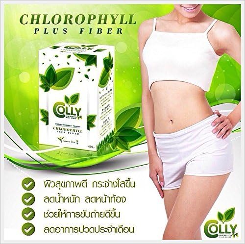 Colly Chlorophyll Plus Fiber Health Anti Aging and Detox Weight Loss Diet. Real Japanese Green Tea (15 Sachets.)