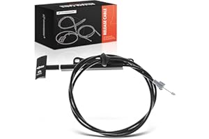 A-Premium Front Hood Latch Release Cable with Handle Compatible with Ford Mustang 1994-2004, 76.6 Inch, Replace# F4ZZ16916A