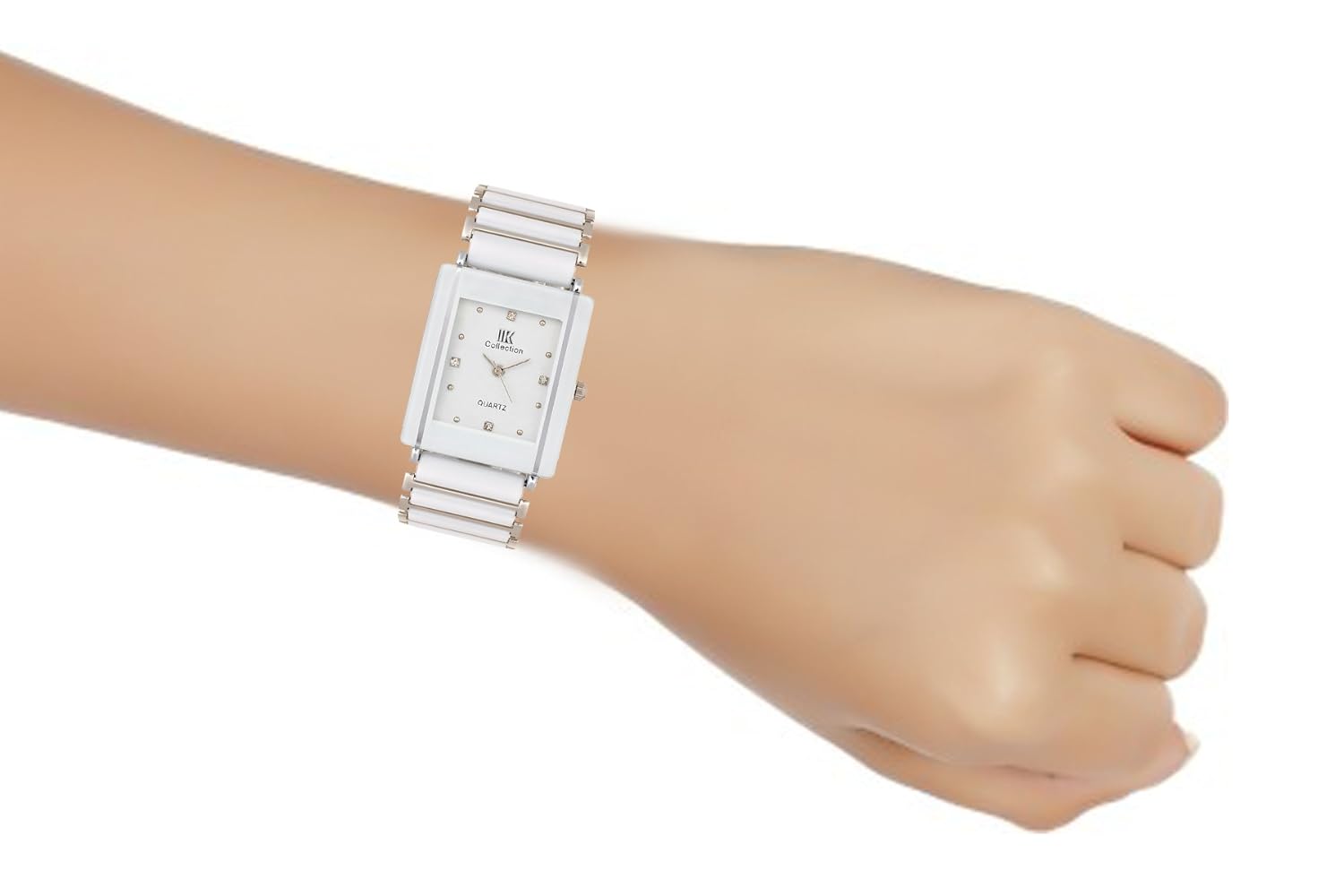 iik collection analog white dial watch men & women-iik-080m