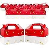 LLSBXM 20 Pcs Cartoon Animation Party Gift Boxes,Candy Boxes,Tote Boxes,Birthday Party Decor Red White Gift Boxes for Kids（6.3 x 3.5 x 5.5 inches）