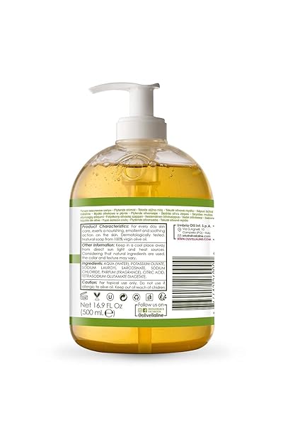 OLIVELLA CLASSIC FACE AND BODY SOAP WITH ULTRA PURIFIED VIRGIN OLIVE OIL, 16.9 FL OZ – 3 PACK
