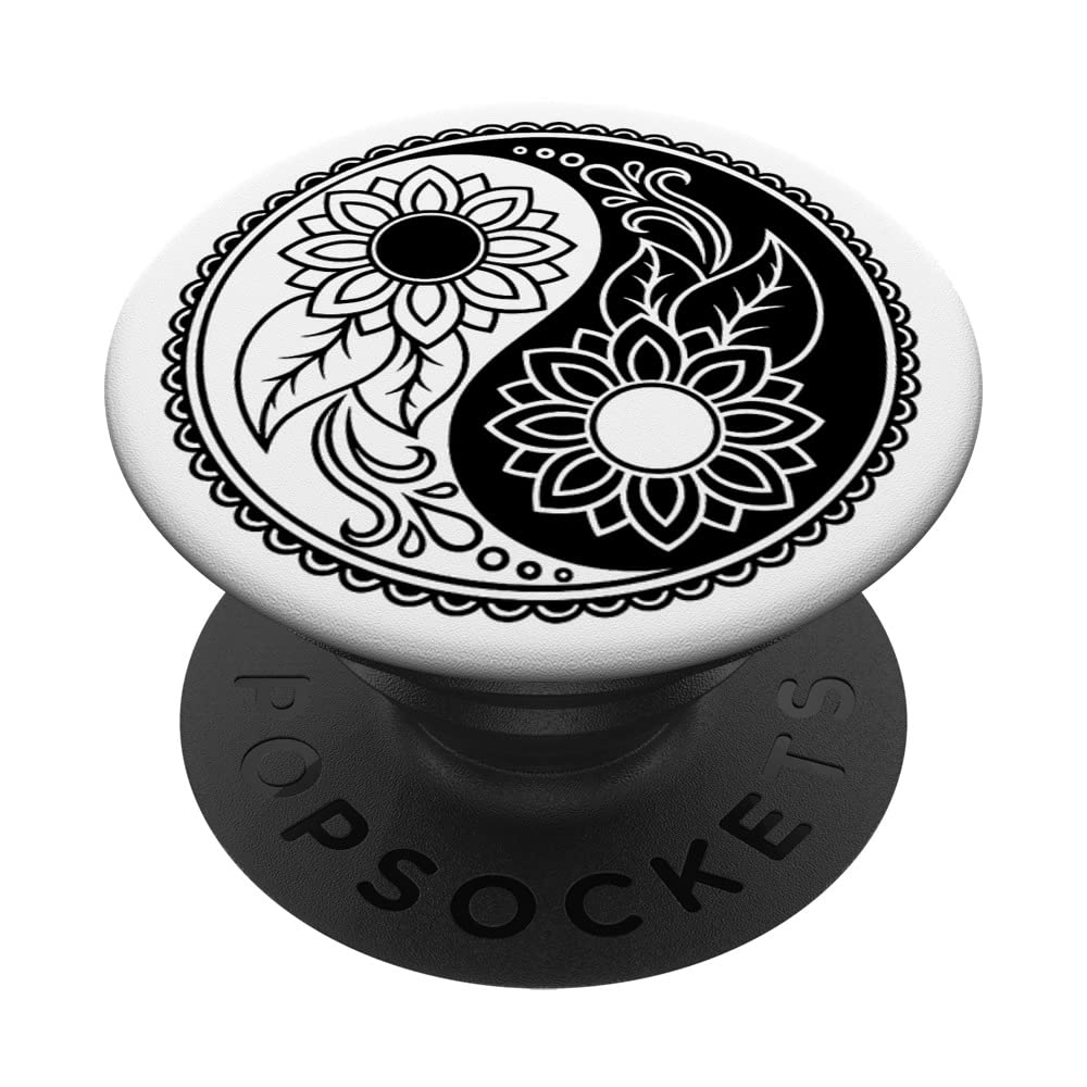 Yin Yang Flower Pop Socket for Phone PopSockets Yin Yang PopSockets Swappable PopGrip