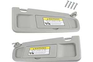 Nakuuly Left Driver and Right Passenger Side Sun Visor Gray Compatible with Honda Civic 2006 2007 2008 2009 2010 2011 Replaces # 83280-SNA-A01ZC 83230-SNA-A01ZC