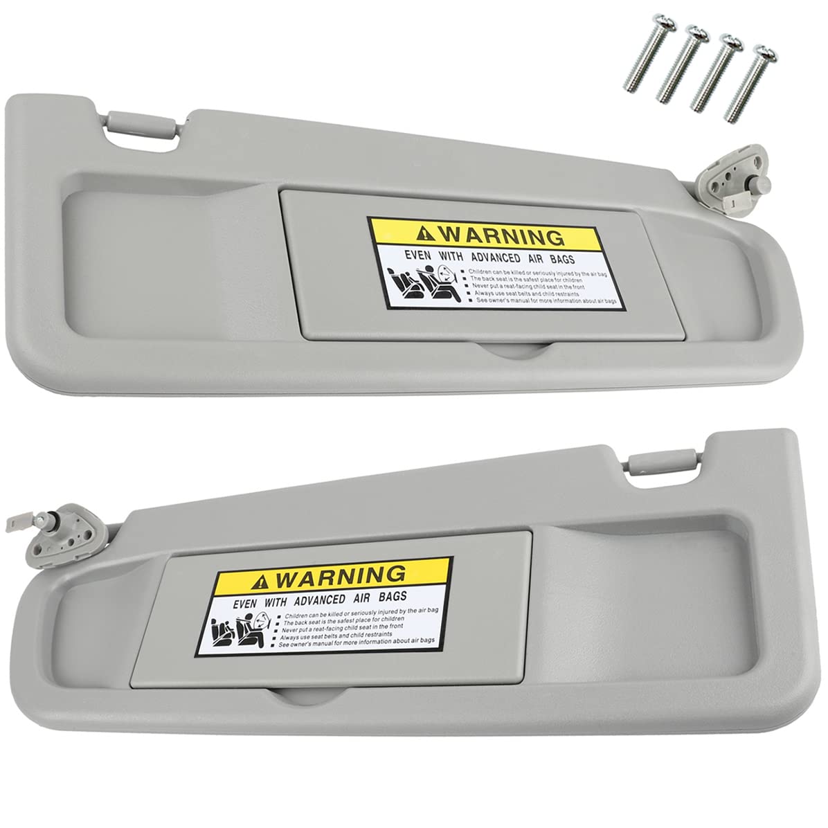 Photo 1 of Nakuuly Left Driver and Right Passenger Side Sun Visor Gray Compatible with Honda Civic 2006 2007 2008 2009 2010 2011 Replaces # 83280-SNA-A01ZC 83230-SNA-A01ZC