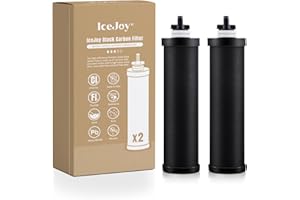 IceJoy Carbon Rods (2 PACK) for Gravity Water Filtration System - Replacement for Berkey® BB9-2® Black Filters, Berkey® Gravity Water Filter System and Other Filter System NSF/ANSI 42 Certification