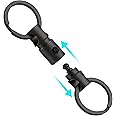 KeyUnity Detachable Key Ring Connector, Double-end Swivel Keychain Titanium Rotatable Key Organizer Linker for Carabine