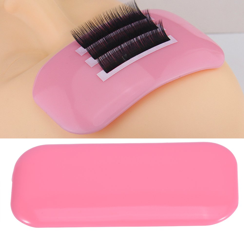 Pongnas Silicone Eyelash Holder Pad for Eyelash Extensions, Reusable False Eye Lashes Holder Pads Pallet, Lash Forehead Glue Pallet(Pink)