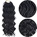 VRHOT 6Packs 18'' Wavy Senegalese Twist Crochet Hair Braids Wavy Ends Free Synthetic Hair Extensions Braiding Hair Havana Mombo Dreadlocks 1B 18 inch 35strands/pack (18'' (6packs/lot), 1B#)