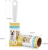 Newthinking Lint Rollers 540 Sheets 6 Rollers Reusable Handle Pet Hair Remover view 2