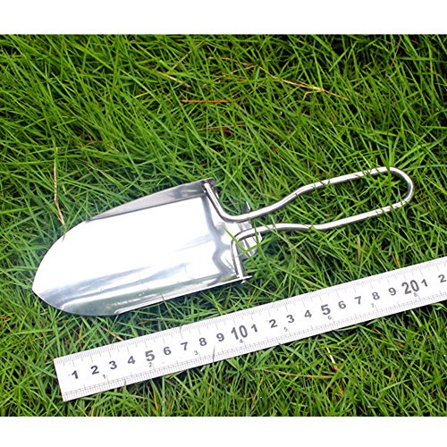 LUBAN Folding Trowel Mini Stainless Steel Garden Shovel for Gardening (FYZ064SC)