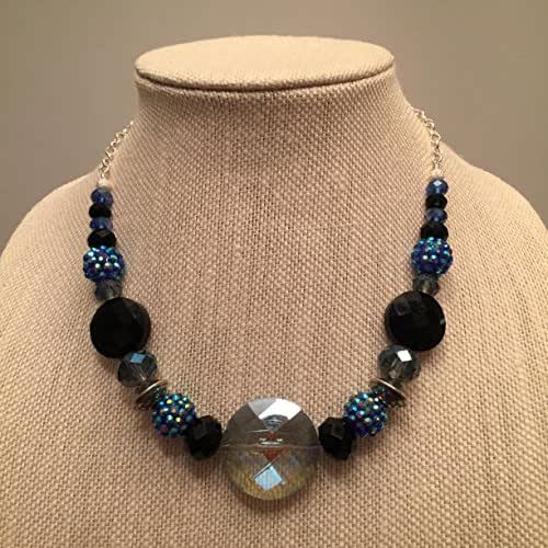 Black and Blue Iridescent Jesse James Beaded