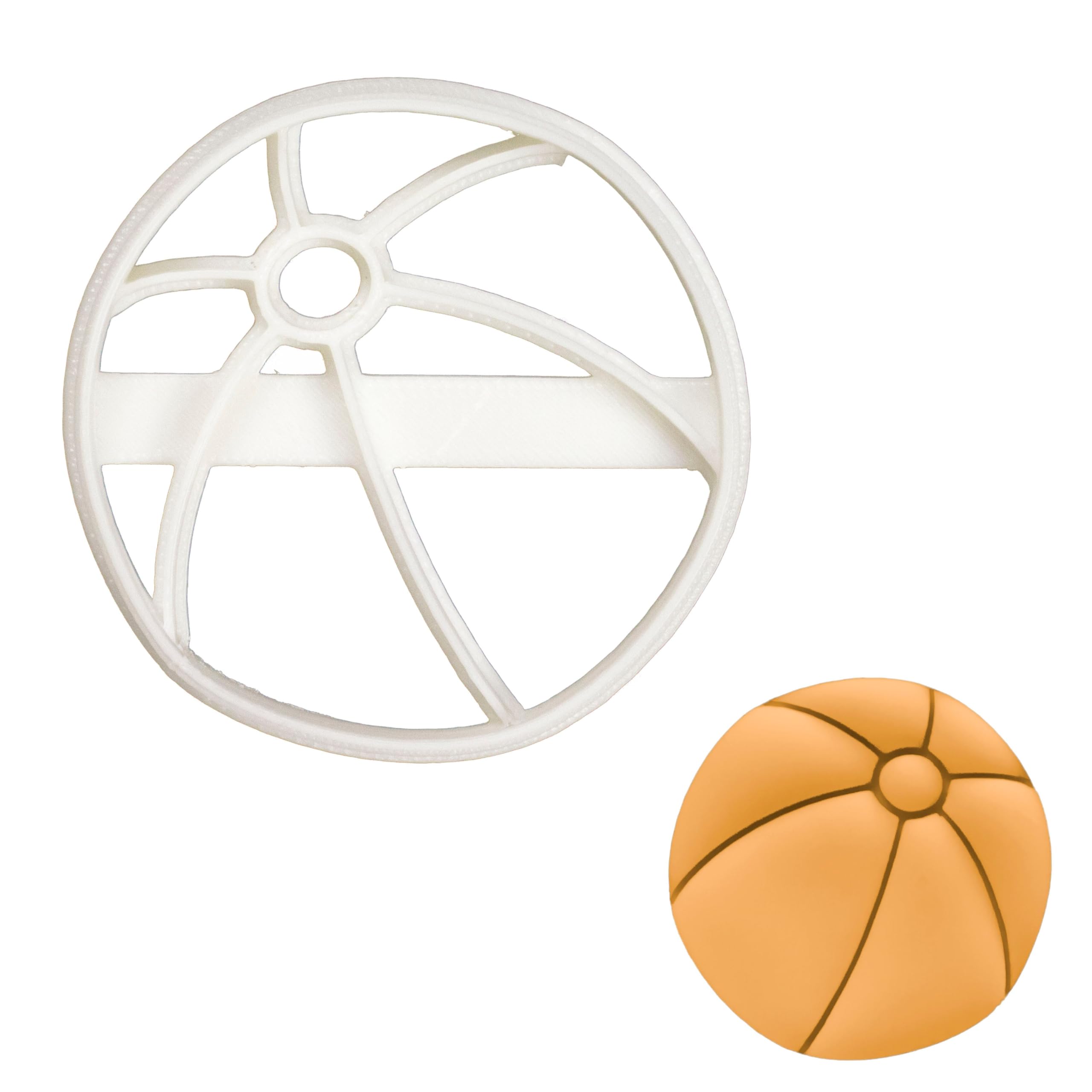 BAKERLOGY Beach Ball Cookie Cutter - Detailed Biscuit Cutter Design for Baking and Crafts, Ideal on Fondant, Dough, Clay