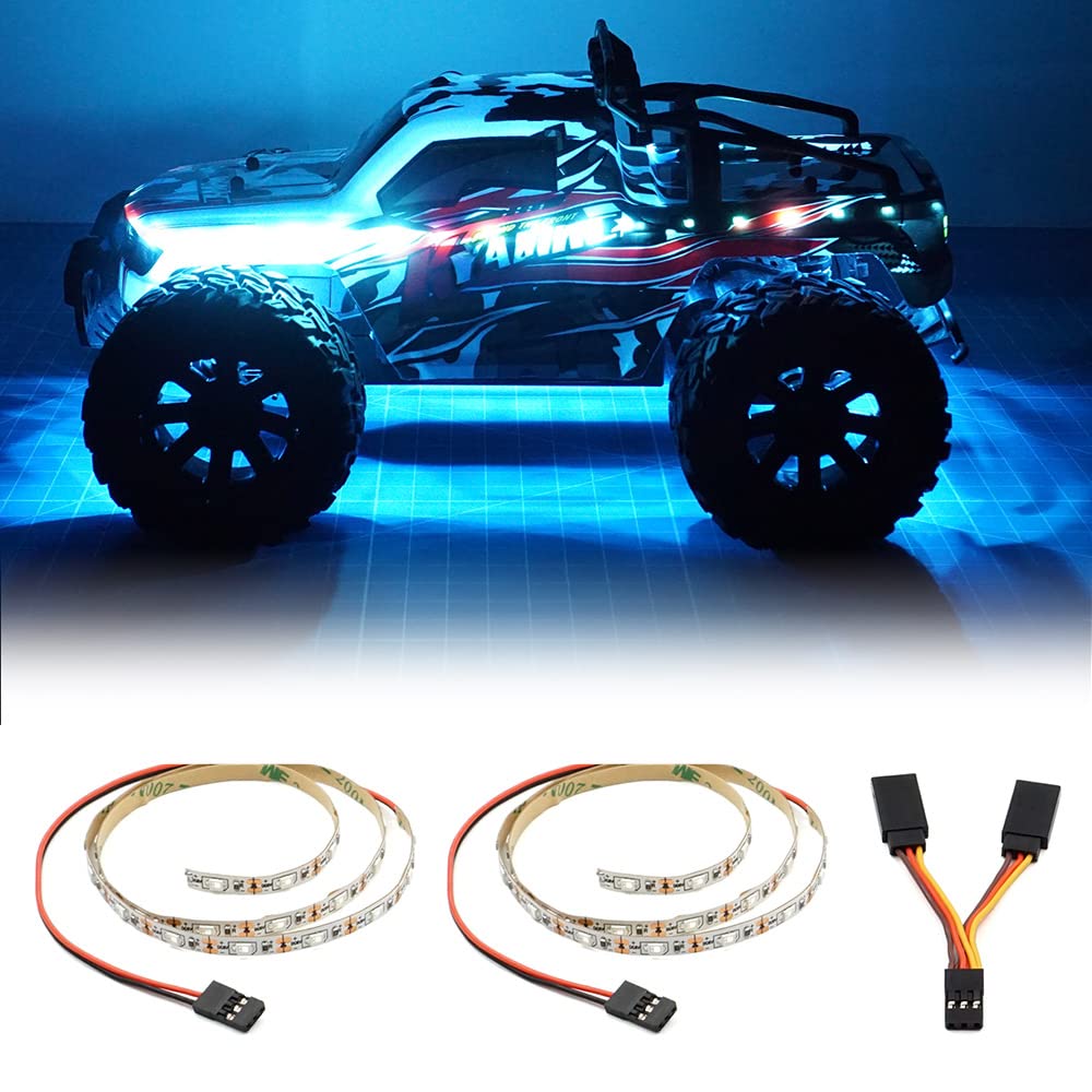 Elechawk LED Light Strip for RC Airplane, Plane Drone & Car (Ice Blue)