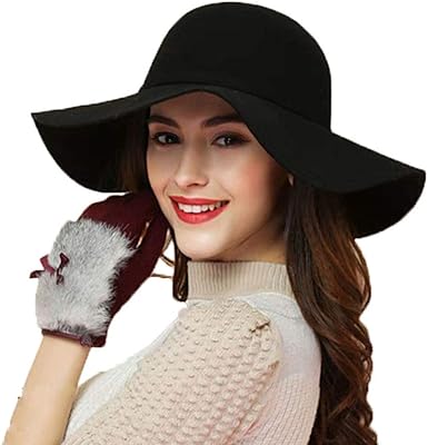 black wide brim hat womens