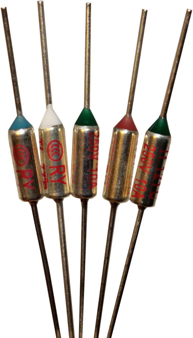 COMPSTUDIO5Pcs 150C Celsius Circuit Cut Off Temperature Micro Thermal Fuse 10A 250V