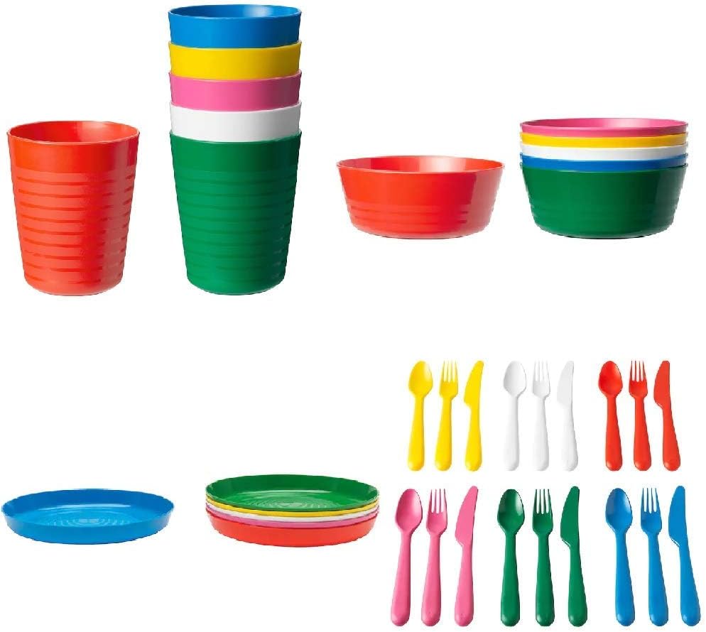 Ikea 36Piece Dinnerware Set, Assorted Colors Amazon.ca Home & Kitchen