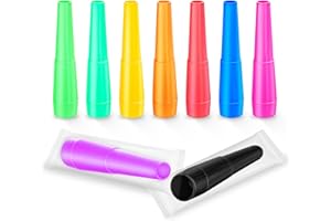HOOWA 100pcs Hookah Tips Disposable Shisha Hookah Mouth Tips Individual Wrapped Mixed Colors Mouth Tips for Most Hookah Mouthpiece Handles Made of BPA-Free Plastic - No Burrs Gift Box