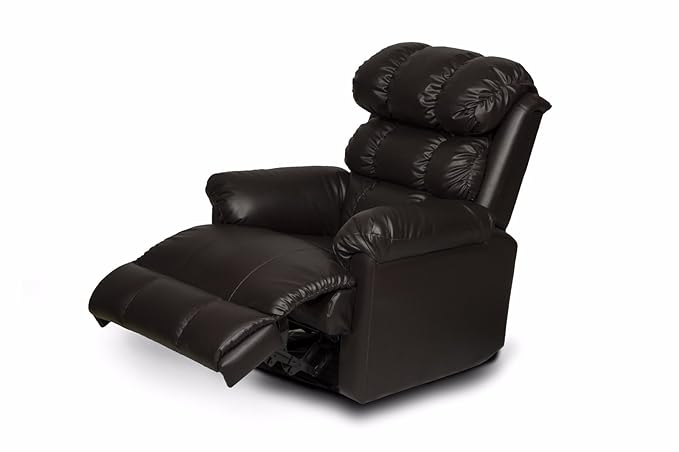 Tyche Brown Single Seater Manual Recliner (Leatherette)