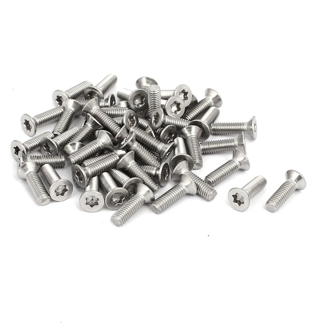 Sourcingmap M3x10mm 304 Stainless Steel Flat Head Torx Machine Screws Fastener 50pcs