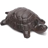 BRASSTAR Cast Iron Turtle Statue Home Office Desk Garden Lawn Decor Paperweight Collection Tortoise Figurine Animal Lover Gift PTWQ012