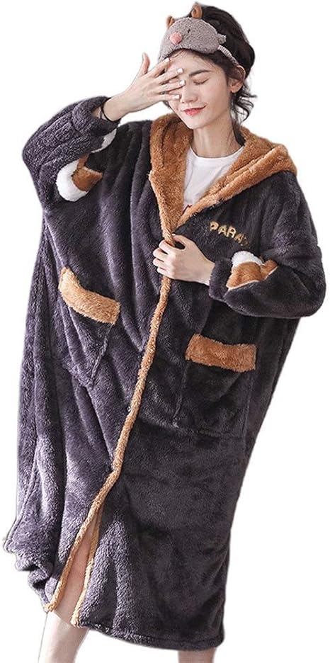 Amazon Co Jp Luckya 温泉浴衣 寝巻き浴衣 メンズ 簡単着付け おしゃれ 冬のバスローブパジャマ長袖パジャマぬいぐるみnightdresses女厚み付けロングローブハウスソフトローブ着物ホームウエア M Size Click To Select X Large ホーム キッチン