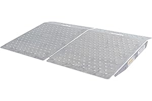 Guardian 2-Pack Heavy-Duty Aluminum Ramps, Portable Loading Ramp, 750 Lbs Capacity, Silver - Platform Equipment and Accessori