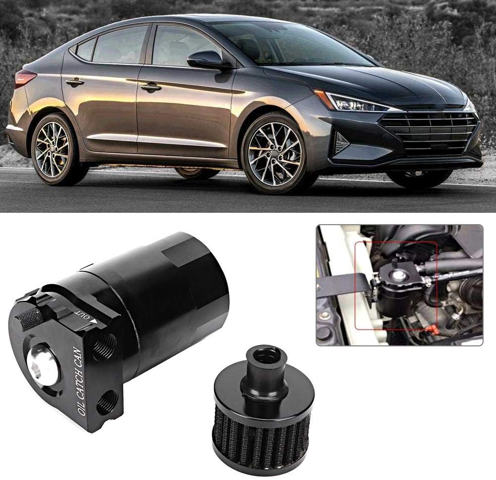 Terisass Oil Catch Can Aluminum Alloy 300ML 4.9 * 2.6 * 3.3 Inch Engine Oil Catch Tank with Filter Modification Accessory Kit+oil catch tank - Image 3