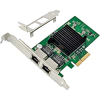Dual-Port PCIe X4 Gigabit Network Card 1000M PCI Express Ethernet Adapter with Intel 82576 Two Ports LAN NIC Card for Support