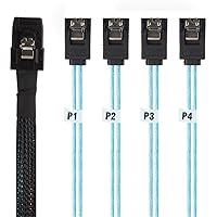 OIKWAN Internal Mini SAS to SATA Cable (SFF-8087 to 4SATA Forward Breakout) 1.6 Feet