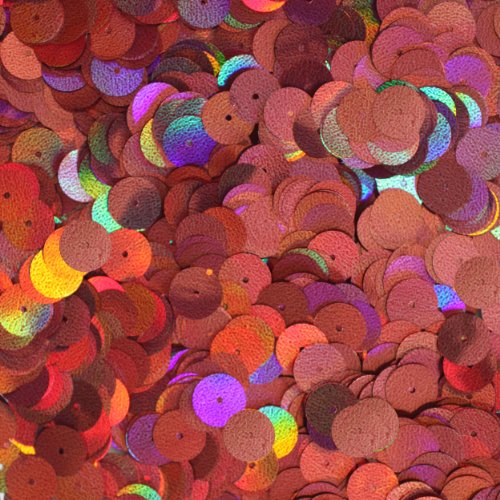 10mm Flat Round SEQUIN PAILLETTES ~ Deep SALMON ROSE PINK Shimmer Ultra Fine ~ Loose sequins for embroidery, bridal, applique, arts, crafts, and embellishment. Made in USA.