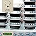 Chefible [14 Pack Small 12 oz. Mini Single Compartment Meal Prep Container, Food Storage, Bariatric Meal Prep, Durable, BPA-free, Reusable, Washable, Microwavable, Perfect for Diet Portion Control!