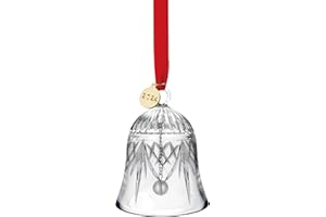 Godinger Christmas Bell Ornament 2024, Sleigh Bell, Christmas Tree, Decor, Holiday Decor - Dublin Crystal Collection