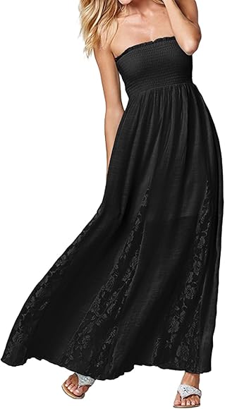bandeau maxi dresses uk