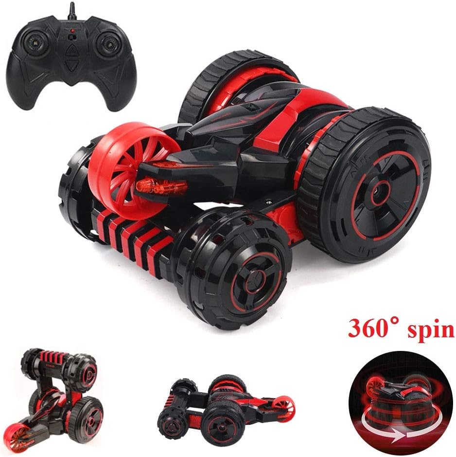 Remote Control Car RC Stunt Car Monster Truck 6CH Double Sided Remote Car for Boys Girls Adults, 2.4GHz Radio 100 Feet Remote Control Range, 360° Spin Flip Rotate, 3 / 4 / 5 Wheel Multi-Drive