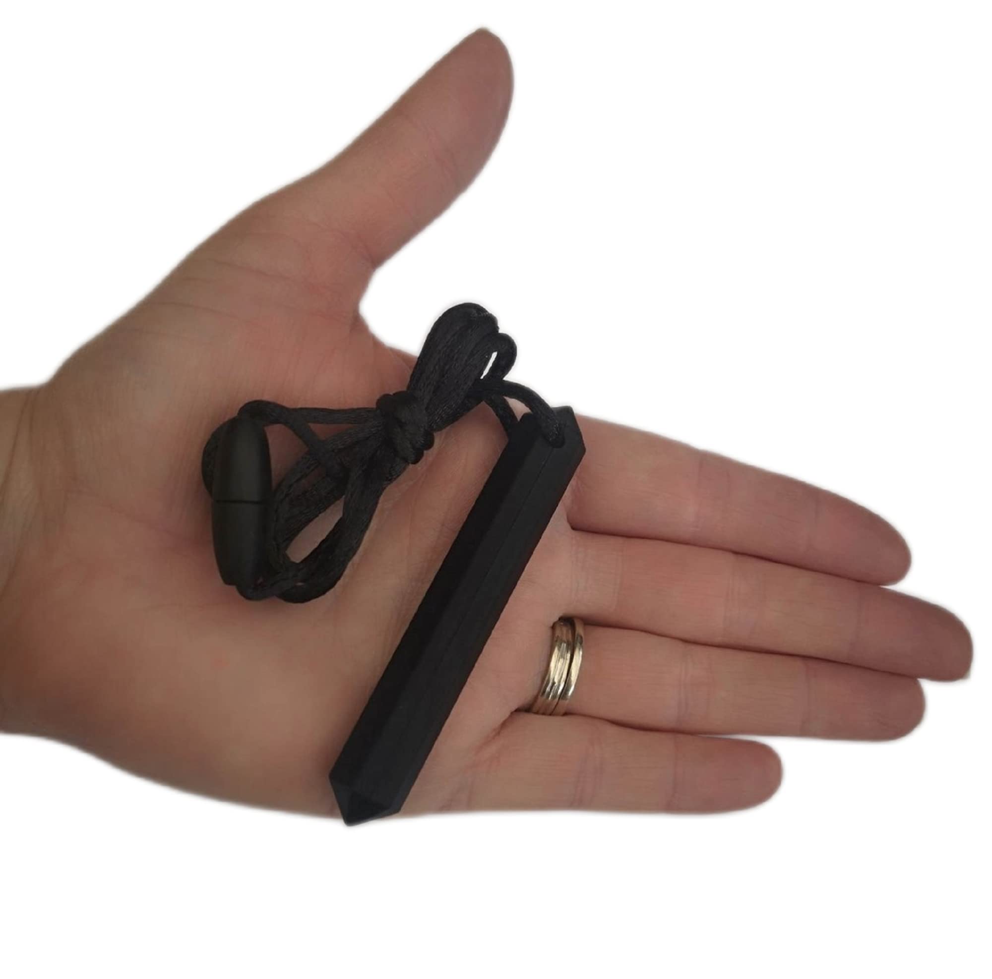 Chewelry Sensory Chew Necklace a Discreet Pendant for Kids, Teens or Adults with Autism ADHD Who Need to Stim Chew Bite or Fidget Chewy Aids Help Concentration Biting Single (Jet Black)